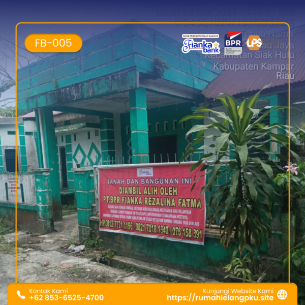 Kode Rumah: FB-005 Kampar Regency